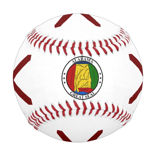 Pelota De Béisbol Bandera de Alabama (Reverso)
