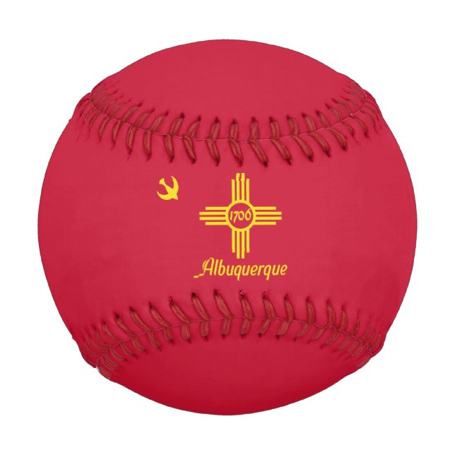 Pelota De Béisbol Bandera de Albuquerque (Nuevo México) (Anverso)