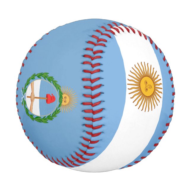 Pelota De Béisbol Bandera de Argentina y Patriótico del Escudo de Ar (Angular)