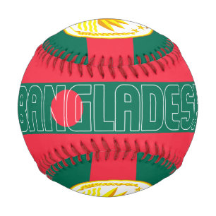 Pelota De Béisbol Bandera de Bangladesh y Escudo Patriótico