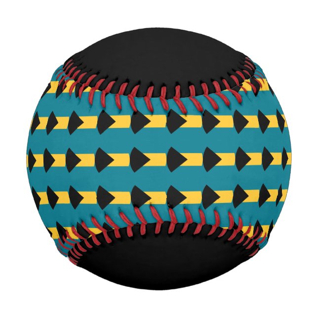 Pelota De Béisbol Bandera de Béisbol de las Bahamas (Anverso)