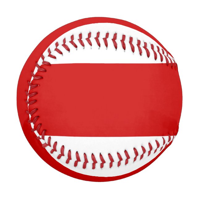 Pelota De Béisbol Bandera de Bielorrusia (rojo y blanco) (Anverso izquierdo)