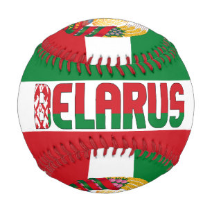 Pelota De Béisbol Bandera de Bielorrusia y Escudo Patriótico