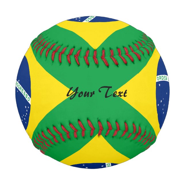 Pelota De Béisbol Bandera de Brasil (Anverso)