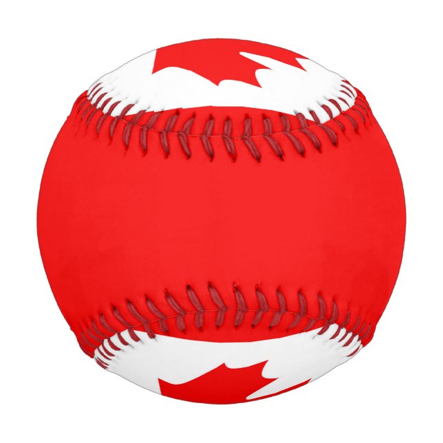 Pelota De Béisbol Bandera de Canadá (Reverso)