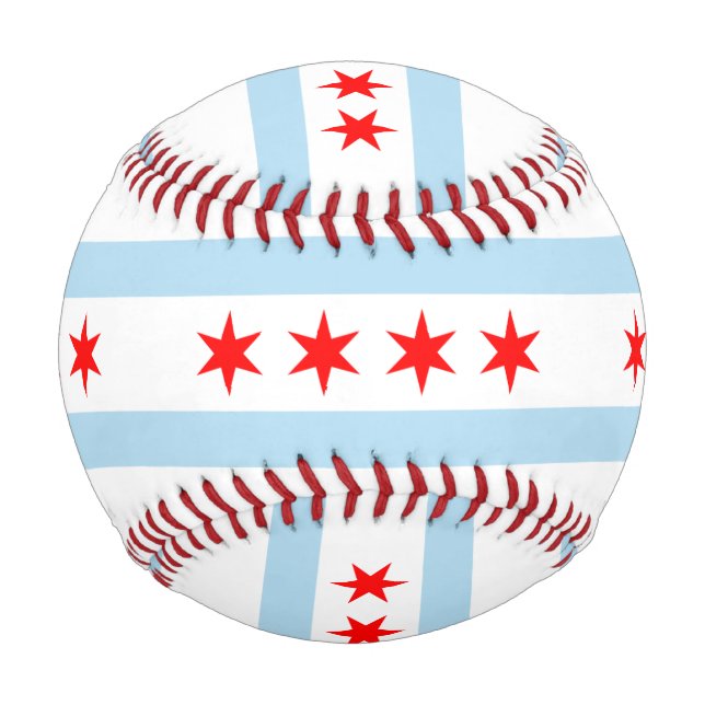 Pelota De Béisbol Bandera de Chicago, Illinois Baseball (Reverso)