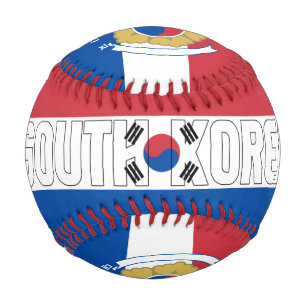 Pelota De Béisbol Bandera de Corea del Sur y patriota del escudo de