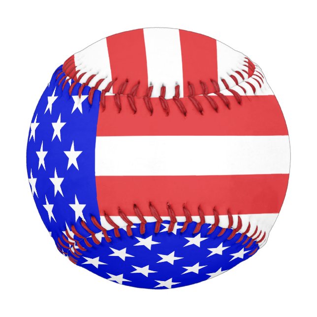 Pelota De Béisbol Bandera de EE. UU. (Anverso)