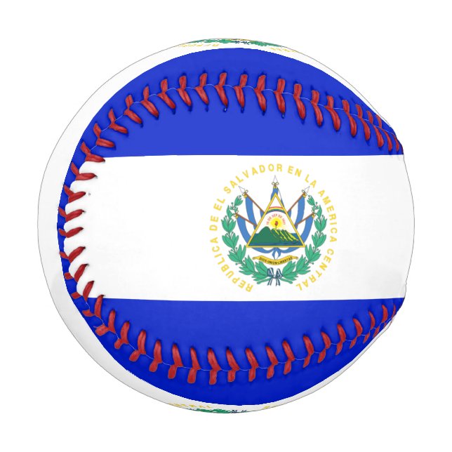 Pelota De Béisbol Bandera de El Salvador (Anverso izquierdo)