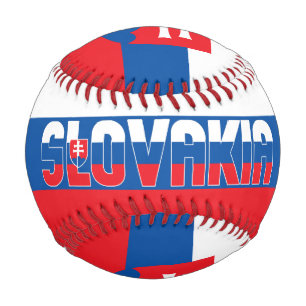 Pelota De Béisbol Bandera de Eslovaquia y Escudo Patriótico