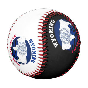 PELOTA DE BÉISBOL BANDERA DE ESTADO DE IGUALDAD DE WYOMING