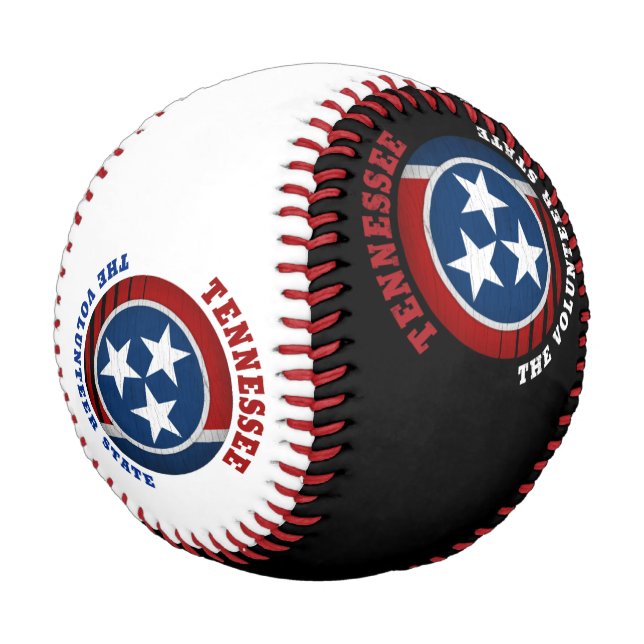 PELOTA DE BÉISBOL BANDERA DE ESTADO VOLUNTARIO DE TENNESSEE (Angular)