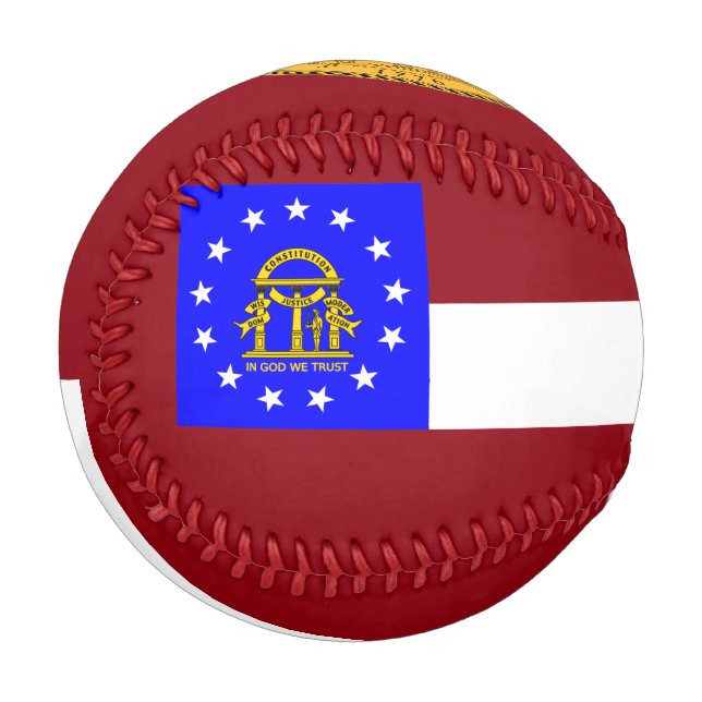Pelota De Béisbol Bandera de Georgia (Anverso izquierdo)