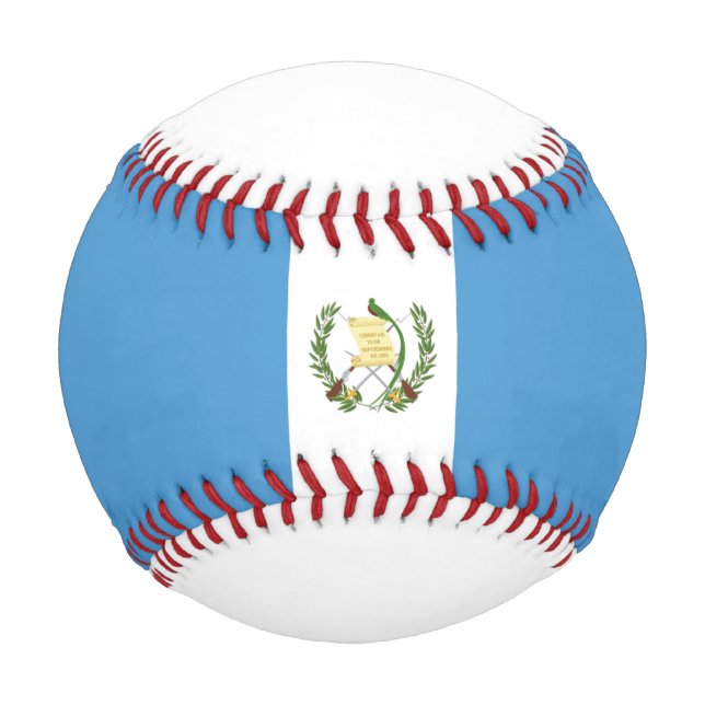 Pelota De Béisbol Bandera de Guatemala (Anverso)