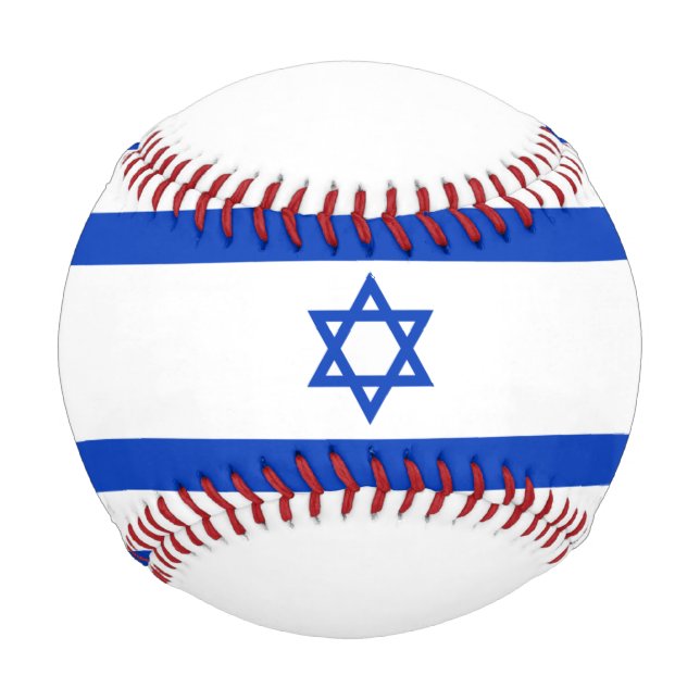 Pelota De Béisbol Bandera de Israel (Anverso)