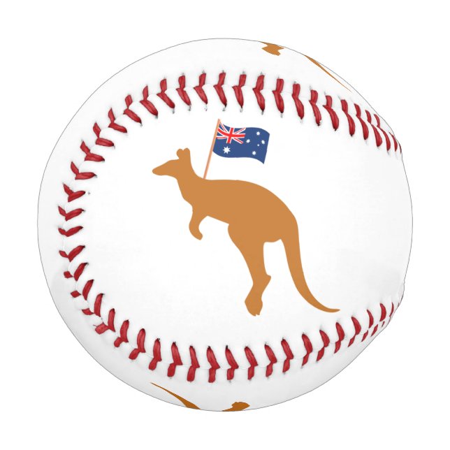 Pelota De Béisbol bandera de kangaroo australia (Reverso derecho)