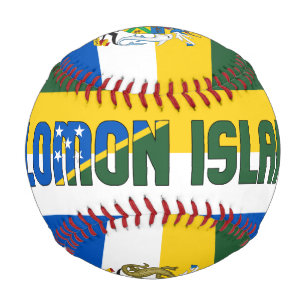 Pelota De Béisbol Bandera de las Islas Salomón y Patriótico del Escu