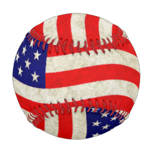 Pelota De Béisbol Bandera de los Estados Unidos de América - gruñido