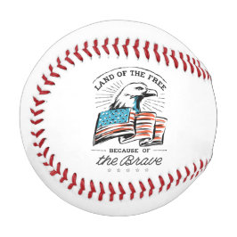 Pelota De Béisbol Bandera de los Estados Unidos en el Día de la Inde