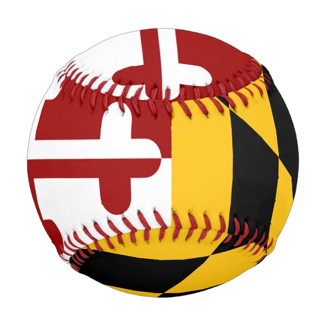 Pelota De Béisbol Bandera de Maryland (Reverso)