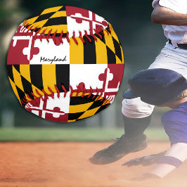 Pelota De Béisbol Bandera de Maryland, deportes de Maryland/Bolas de