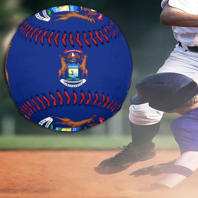 Pelota De Béisbol Bandera de Michigan, deportes de Michigan BL / pel (Subido por el creador)