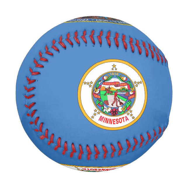 Pelota De Béisbol Bandera de Minnesota (Reverso derecho)