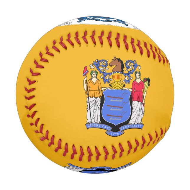 Pelota De Béisbol Bandera de Nueva Jersey (Anverso izquierdo)