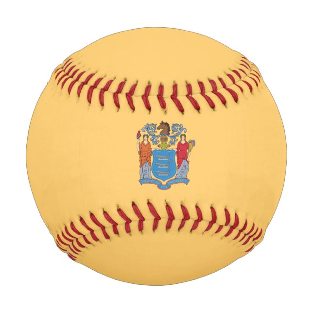 Pelota De Béisbol Bandera de Nueva Jersey (Anverso)