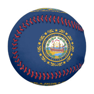 Pelota De Béisbol Bandera de Nuevo Hampshire
