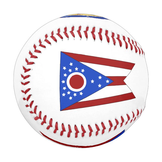 Pelota De Béisbol Bandera de Ohio (Anverso izquierdo)