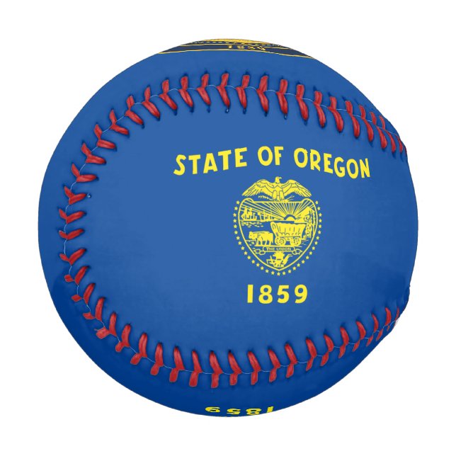 Pelota De Béisbol Bandera de Oregon (Anverso izquierdo)