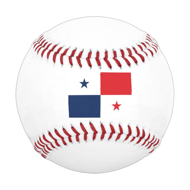 Pelota De Béisbol Bandera de Panamá (Anverso)