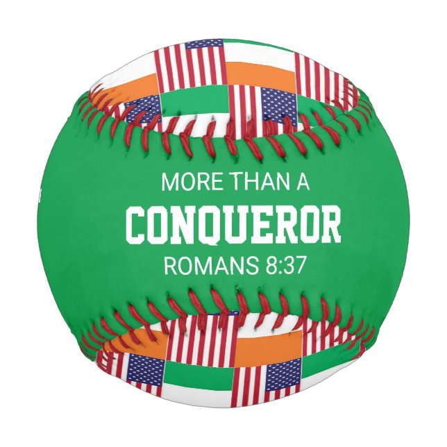 Pelota De Béisbol BANDERA DE Personalizado patriótica IRLANDESA-AMER (Anverso)