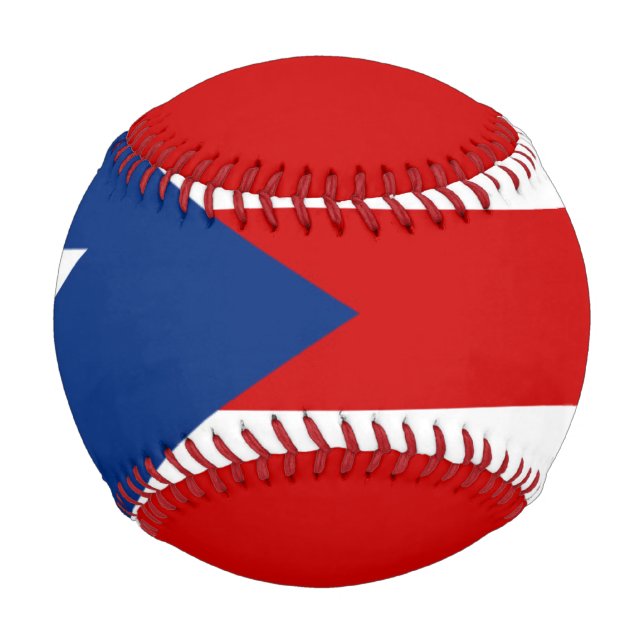 Pelota De Béisbol Bandera de Puerto Rico (Anverso)