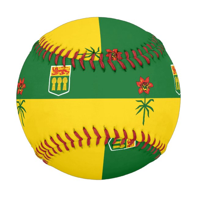 Pelota De Béisbol Bandera de Saskatchewan (Reverso)