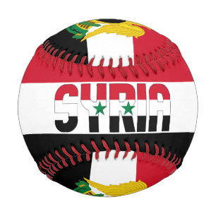 Pelota De Béisbol Bandera de Siria y Patriótico del Escudo de Armas