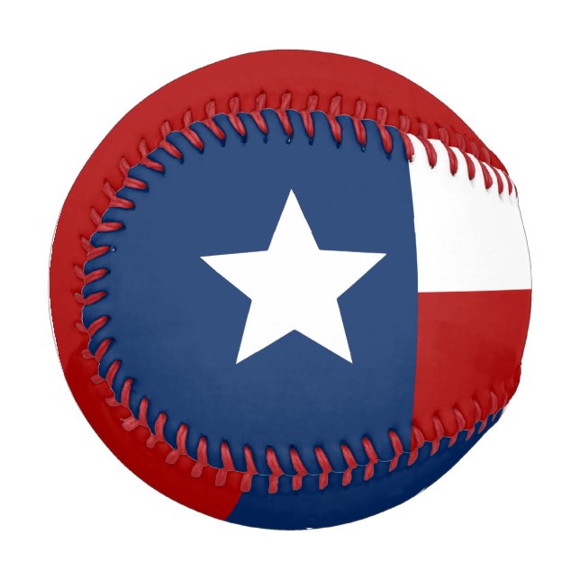 Pelota De Béisbol Bandera de Texas (Anverso izquierdo)