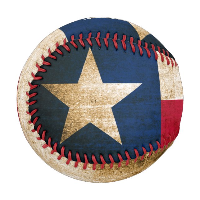 Pelota De Béisbol Bandera de Texas (Anverso izquierdo)