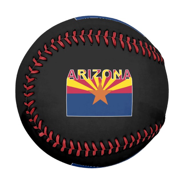 Pelota De Béisbol Bandera de texto de Arizona (Anverso izquierdo)