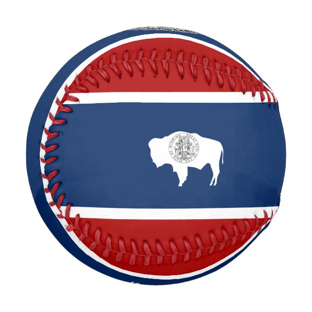Pelota De Béisbol Bandera de Wyoming (Anverso izquierdo)