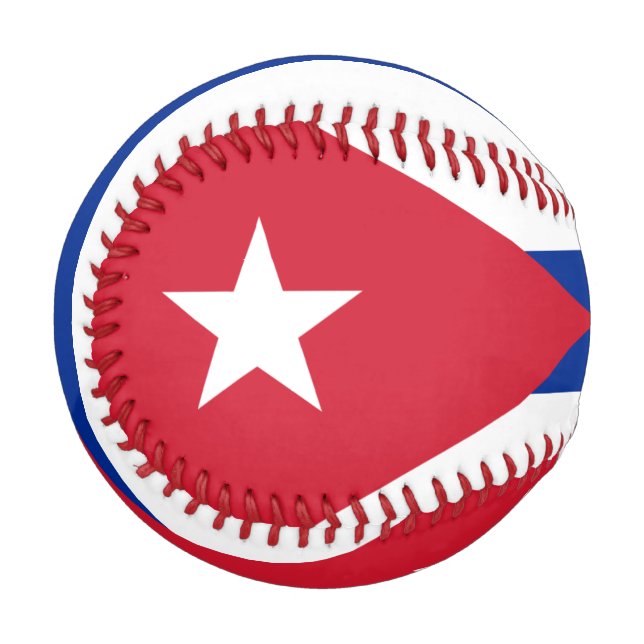 Pelota De Béisbol Bandera del Béisbol de Cuba (Reverso derecho)