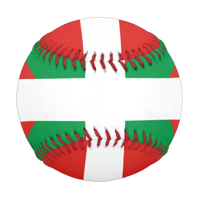 Pelota De Béisbol Bandera del Béisbol del País Vasco (Anverso)