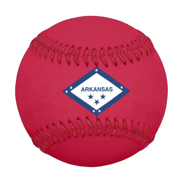 Pelota De Béisbol Bandera del estado de Arkansas (Anverso)