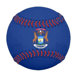 Pelota De Béisbol Bandera del estado de Michigan