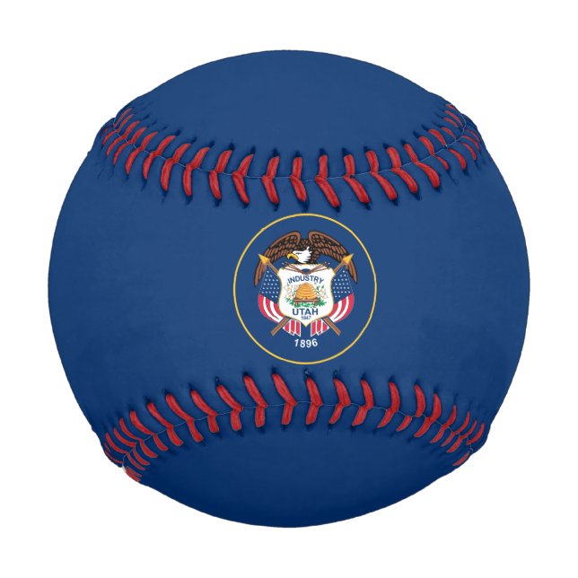 Pelota De Béisbol Bandera del Estado de Utah (Anverso)