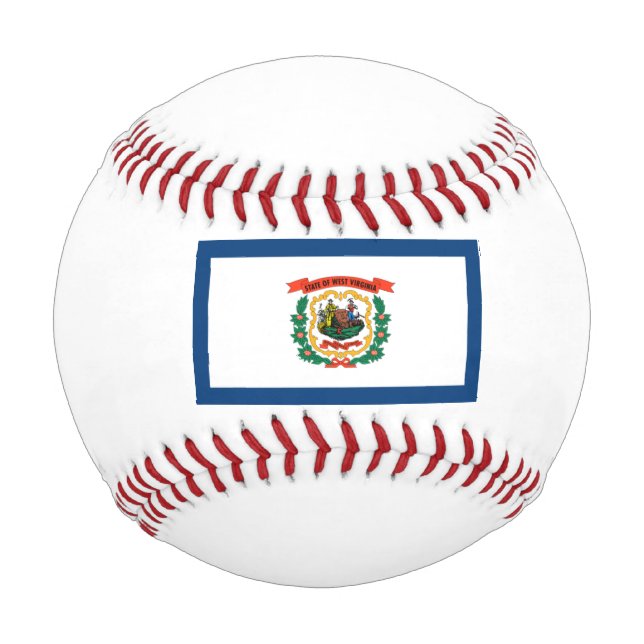 Pelota De Béisbol Bandera del Estado de Virginia Occidental (Anverso)