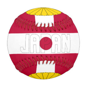 Pelota De Béisbol Bandera del Japón y Patriotismo del escudo de arma