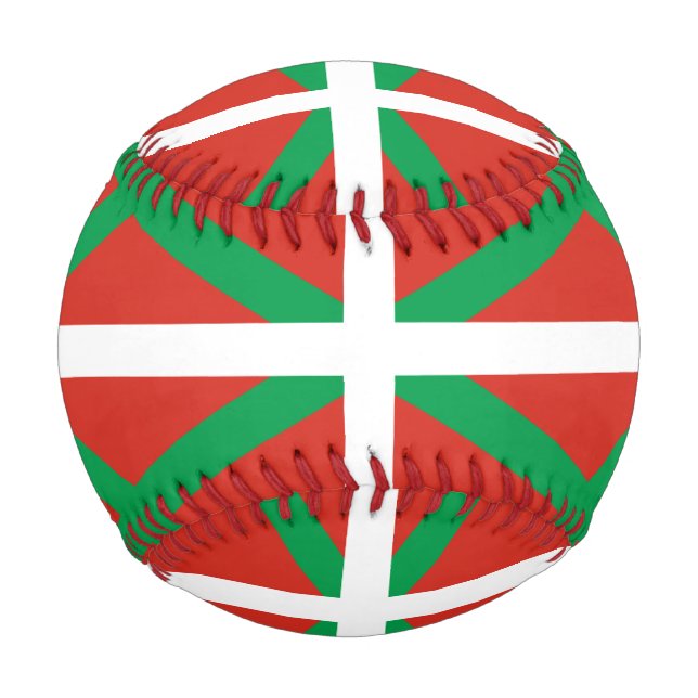 Pelota De Béisbol Bandera del País Vasco (Anverso)