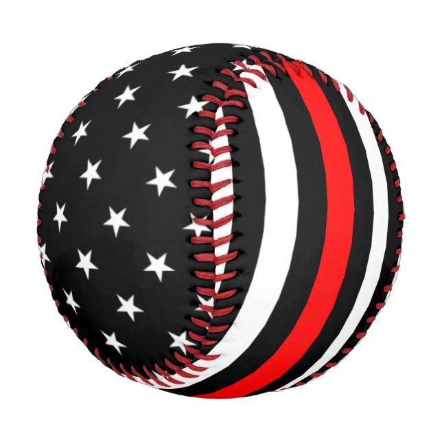Pelota De Béisbol Bandera delgada de línea roja (Angular)